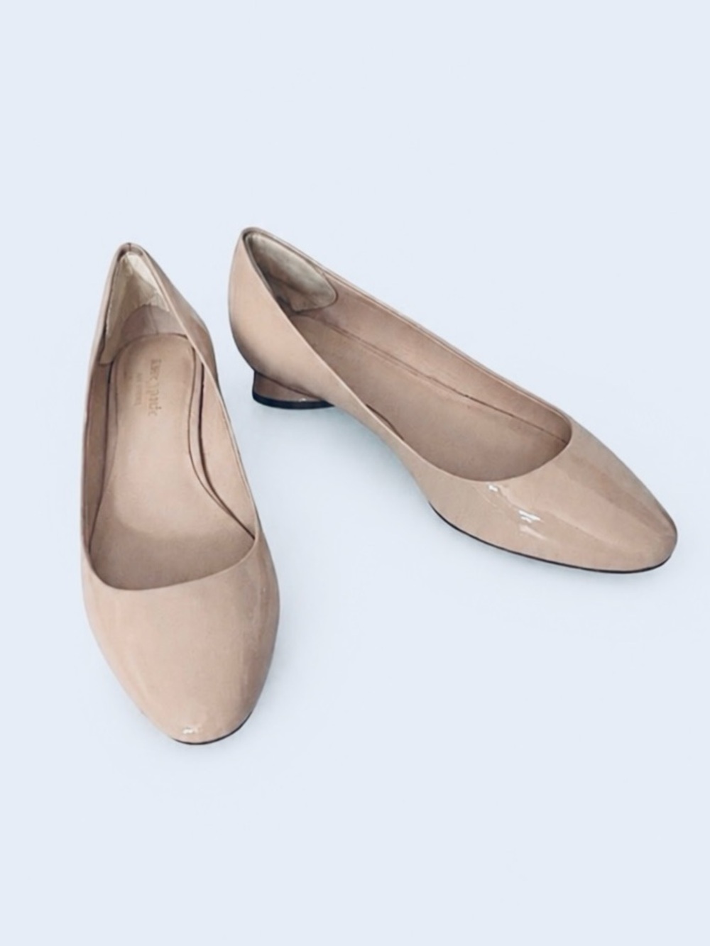 Kate Spade Fallyn Flats Nude Blush Patent Leather‎ Almond Toe Size 6